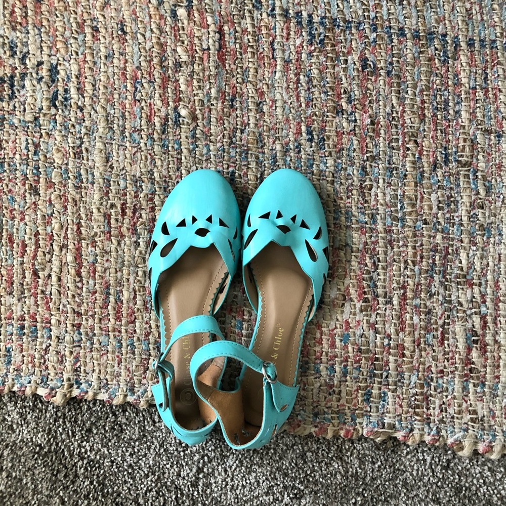 Turquoise Mary Janes